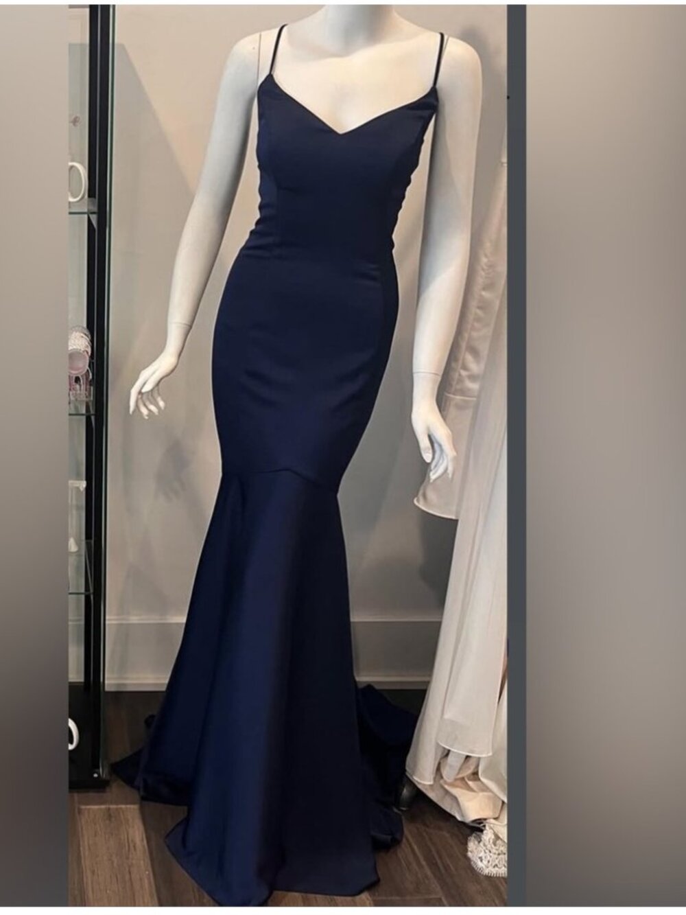 Indigo Crepe/Satin Gown Style Tori - 32326 Size 10